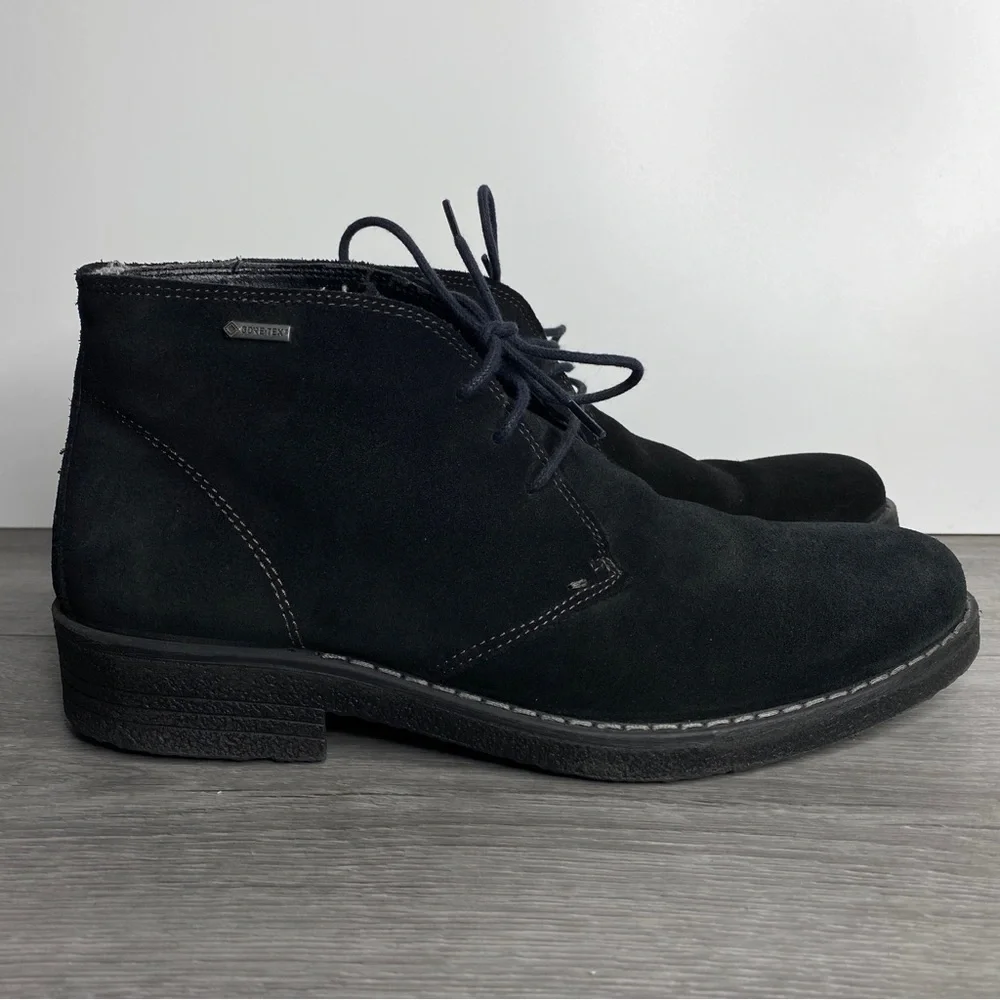 Men’s ara Made in Italy Goretex Lace Up Chukka Boot Black Size 40 / US 7